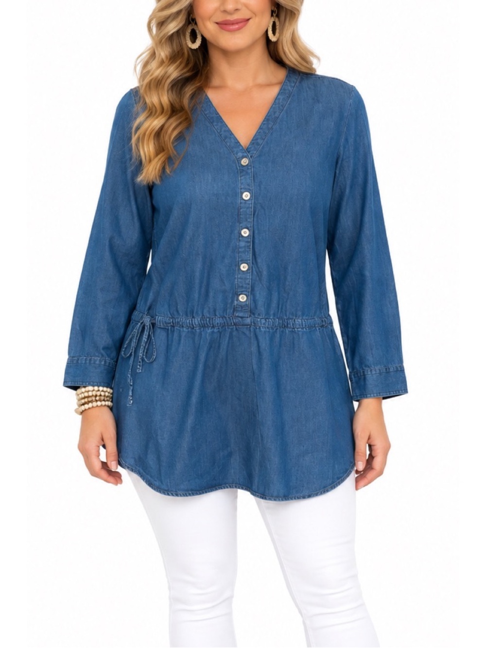 GAP Size Small Blue Chambray Tunic